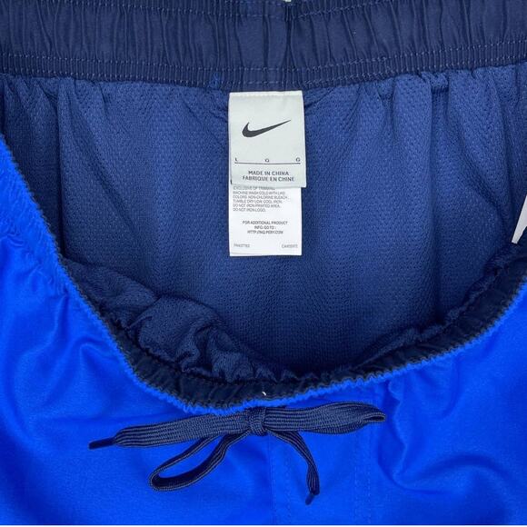 NWT Nike Logo Breaker Volley Blue Swim Trunk Board Shorts Mens Sz L NESS9508-416 - Picture 2 of 5
